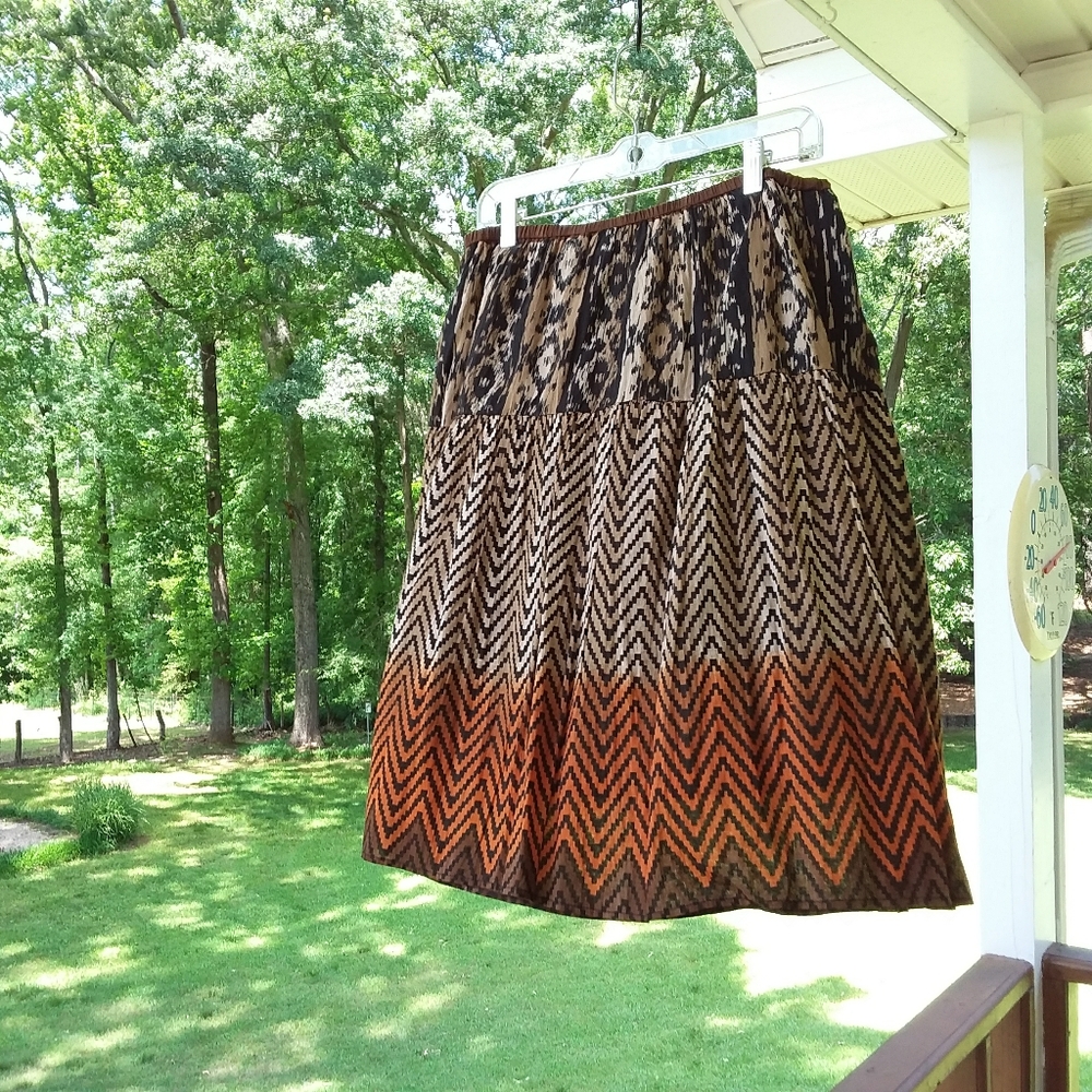 Women's New Direction Multicolored Skirt Size L - Picture 2 of 5